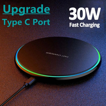 Carregador sem fio iPhone 15 14 13 12 X Pro Max Induction Fast Charging Pad Dock Station For Samsung S23 S22 Xiaomi Huawei